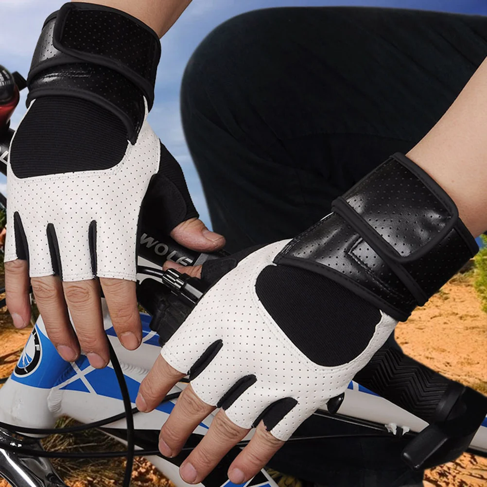 Pair Breathable Sports Fitness Gloves Wrist Support Anti-Skid Half Finger Gloves for Men Women Gym Strength Training