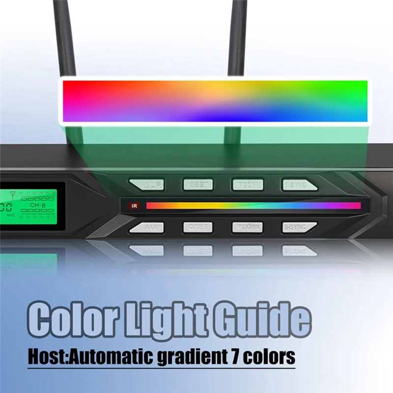 Handheld Portable Wireless Microphone System Mic UHF Long Range Dual Antenna For Karaoke Stage Performances AU Plug-TCES