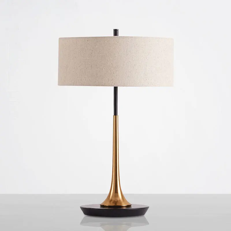 Modern table lamp American style fabric study room exhibition hall model room bedroom bedside lamp