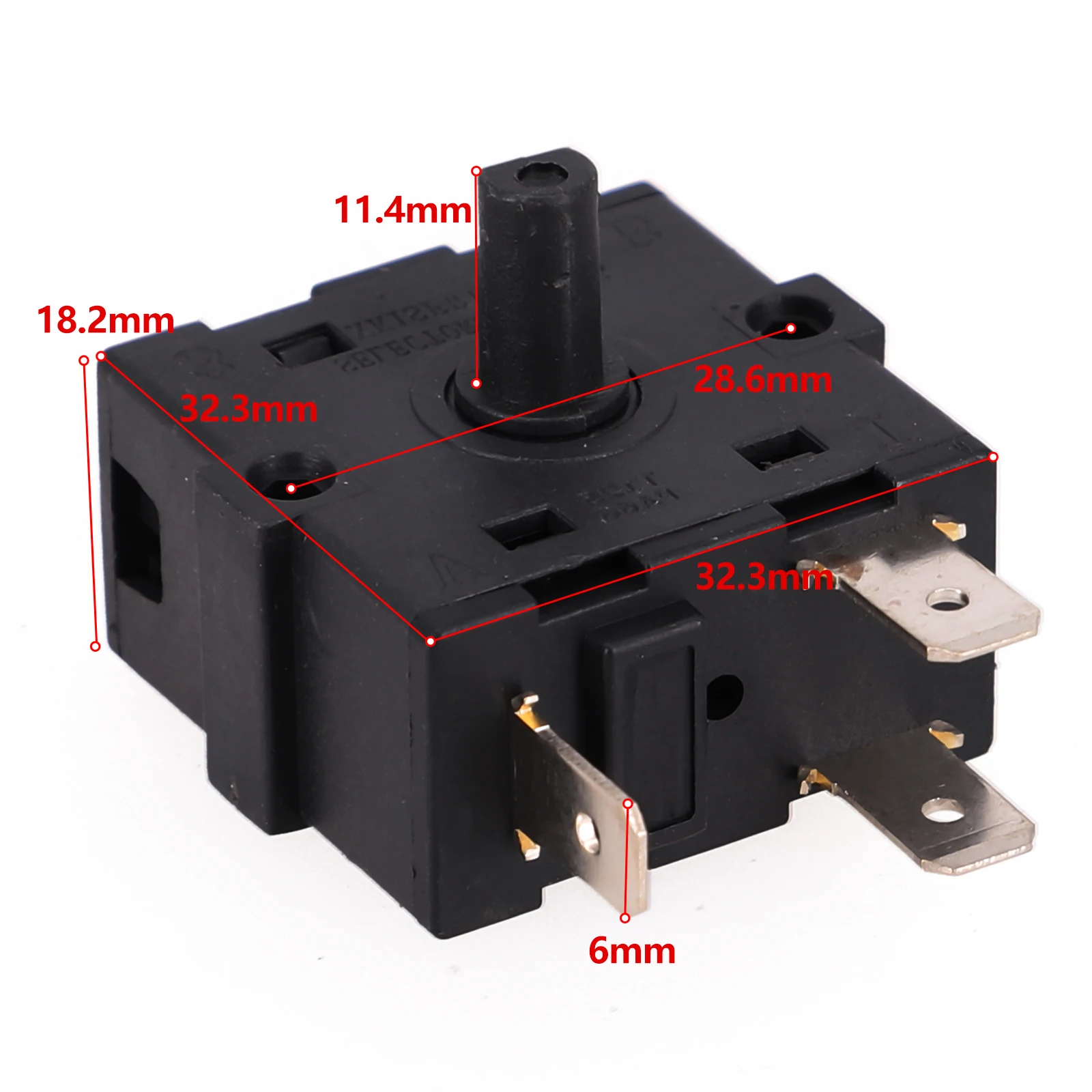 AC 250V 16A Rotary Switch Selector for Electric Room Heater 3 Pin 5 Pin with Easy On/Off Button for Efficient Heater Management