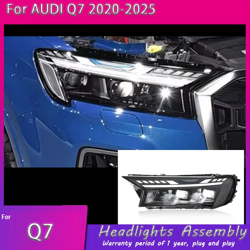 

Car Headlight For AUDI Q7 2016 2017 2018 - 2025 Headlight Modification FULL LED Head Lamp DRL Signal Projector Lens Automotive