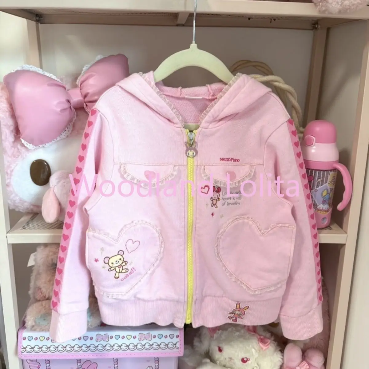 Japanese Replica Y2k Aesthetic Sweatshirts Spring Cartoon Mp Rabbit Jojifuku Embroidery Sweet Girl Long Sleeves Zip Up Hoodie