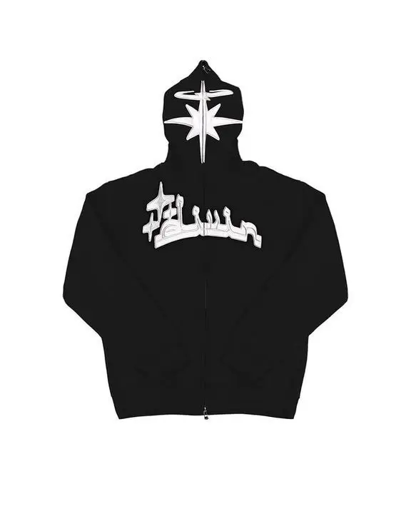 Y2K Pattern Printed Hoodies Women Autumn Winter Harajuku Zip Up Hooded Sweatshirt Men Gothic Hip Hop Oversized Jackets Streetwea