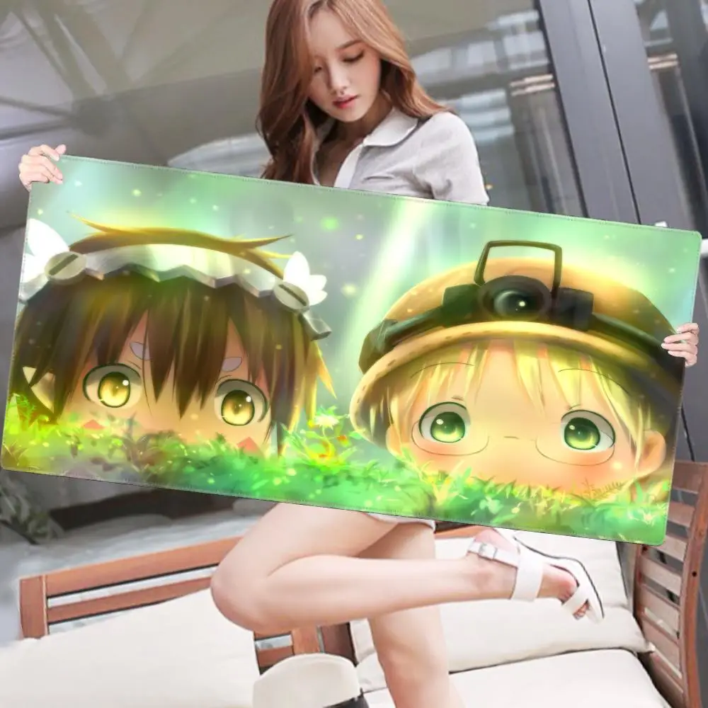 Gaming Mouse Pad Made in Abyss Carpet Mousepad Gamer Deskmat 900x400 Xxl Desktop Accessories Large Office Mats Computer Anime Pc