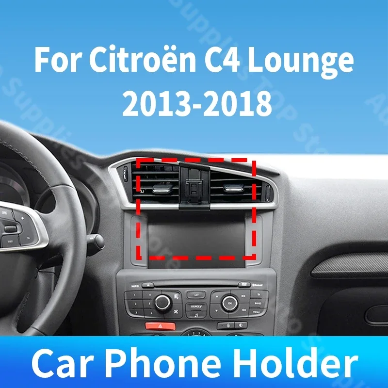 Para citroën c4 lounge 2013-2018 suporte do telefone do carro suporte fixo especial rotação de 360 gravidade para acessórios interiores do carro