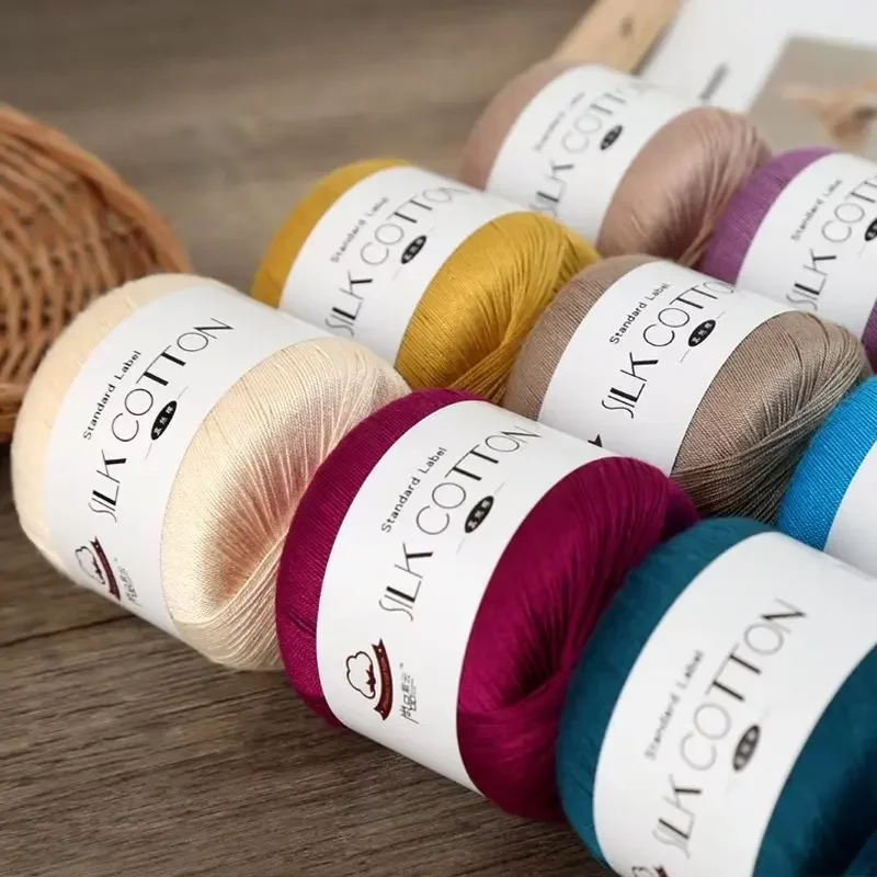 Silk Lace Cotton Milk Crochet Yarn Baby Hand-Knitted Warm Soft Knitting Thread for Hand Knitting Supplies Cross Stitch for DIY