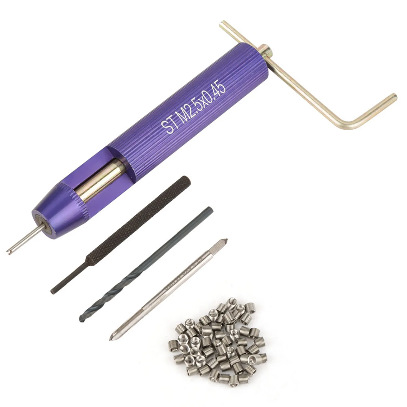 Helical Insert Threaded Insert Stainless Steel Coiled Wire Helical Screw Thread Inserts M2.5 x 2D Thread Repair Insert