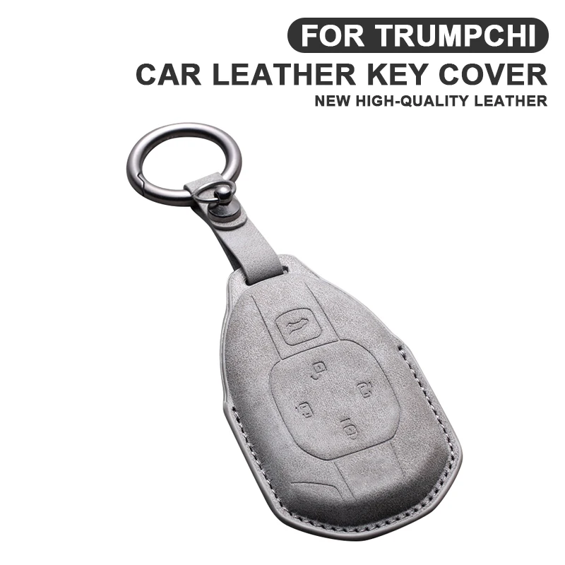 

Leather Car Remote Key Case Cover For GAC Trumpchi GS4 GM8 GA3 GA6 SGS7 GA4 GS5 GS3 Legend GS8 Keychain Accessories