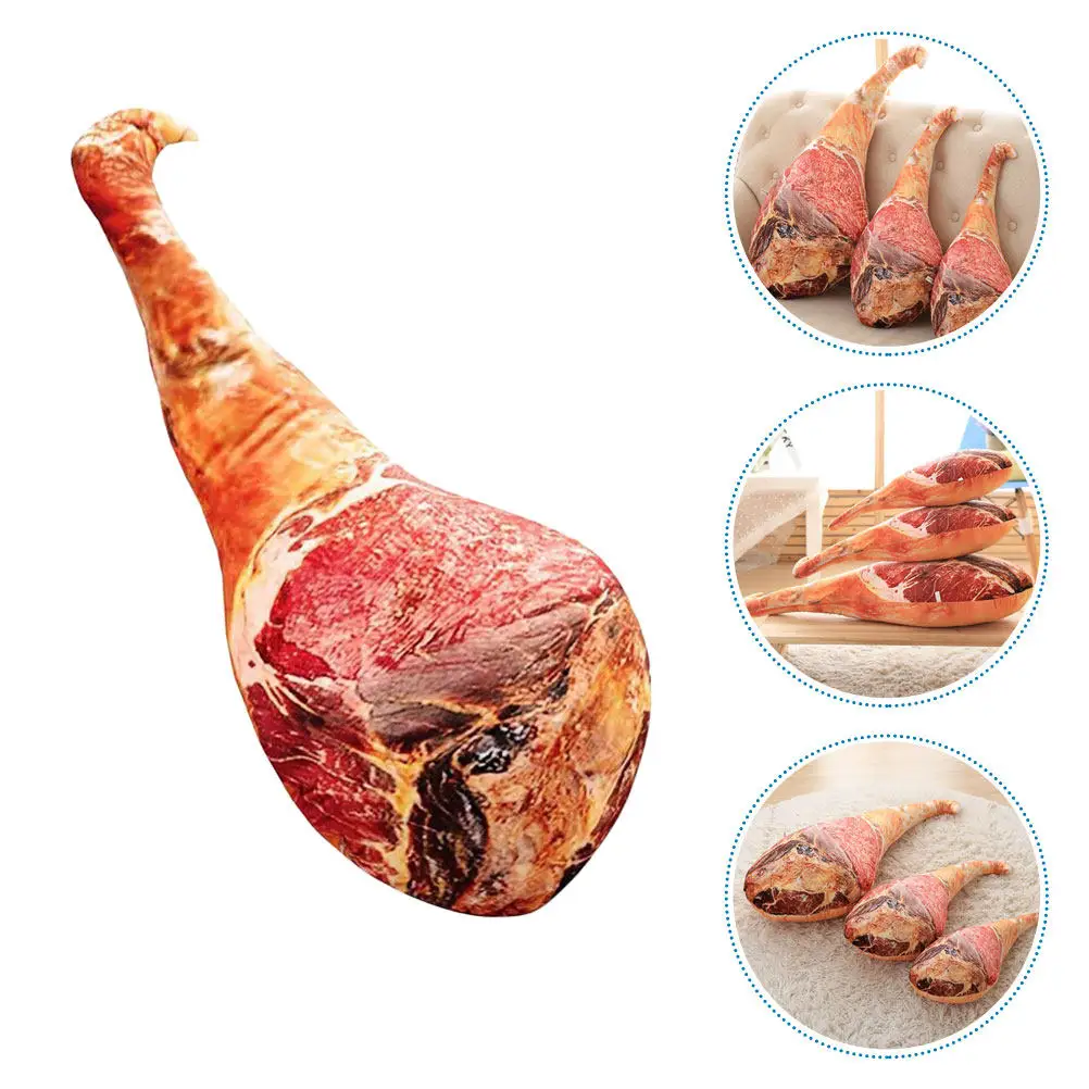

Beautiful Ham Pillow Exquisite Craftsmanship PP Cotton Stuffed Cushion for Home Sofa Bed Decoration Food Ham Hugging Pillow