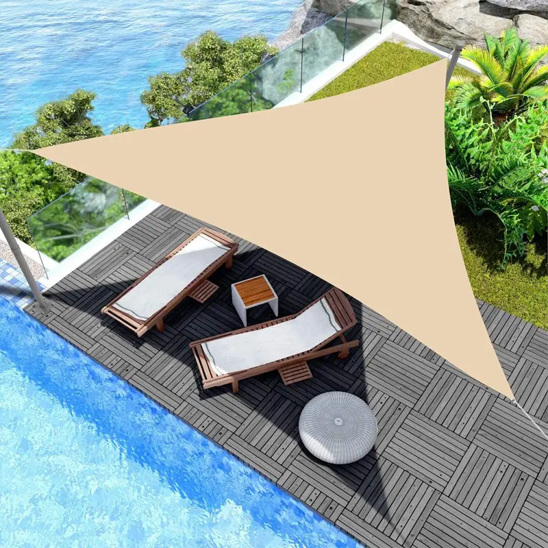 95%UV Block Triangle Sun Shade Sail Canopy Sun Shelter For Outdoor Facility Activities Backyard Waterproof Awnings Camping Tent