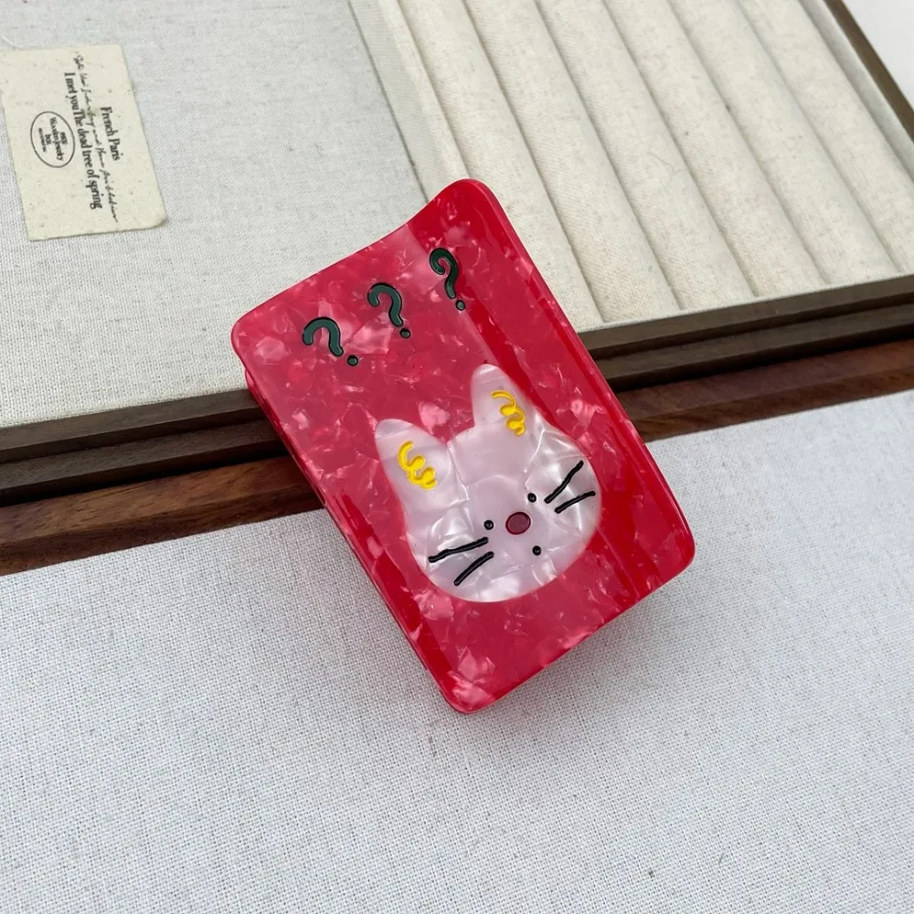 

Rabbit Bear Acetate Hair Claw Headwear Puppy Cartoon Animal Hair Clip Hair Accessories Creative Geometry Shark Clip Female