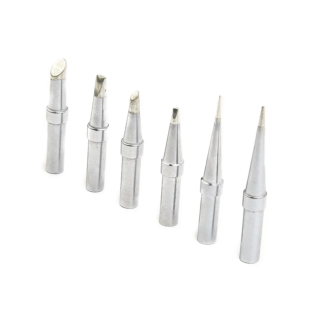 

Accessories Equipment Soldering Iron Tips 6pcs For Weller WE1010NA WESD51 WES50/51 Metalworking Replacement Silver