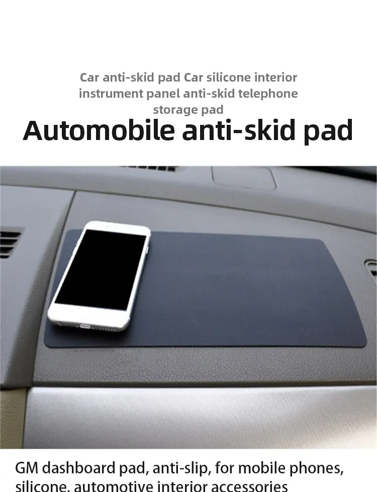 Tapis Antidérapant En Silicone Pour Tableau De Bord Voiture - 18 X 13 Cm, Fixation Téléphone Et Objets