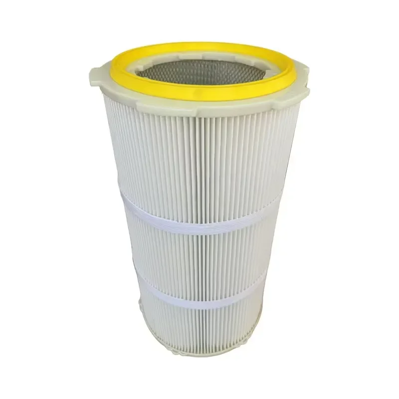 Factory price 320 -900mm polyester dust filter cartridge, resistant to 130 ℃ used for dust collection in cement plants