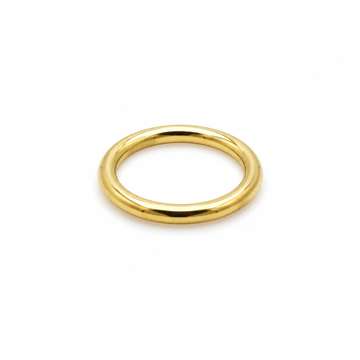 Minimalistischer 3mm Glatter Stapelring 18K Vergoldeter Edelstahl Hochglanzpolierter Bandring für Frauen und Mädchen Knöchelschmuck – Detail 10