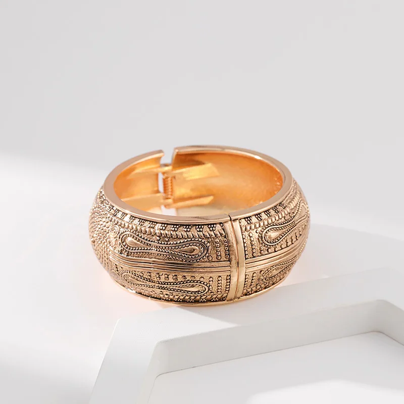 Gypsy Geometric Patterns Vintage Retro Metal Cuff Bracelet Bangle For Her Christmas Paar Gift image 4