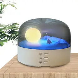 Moon Night Lamp Creative Moon Boat Night Light USB Rechargeable Night Light With 3 Adjustable Modes Cute Night Lamp For Room