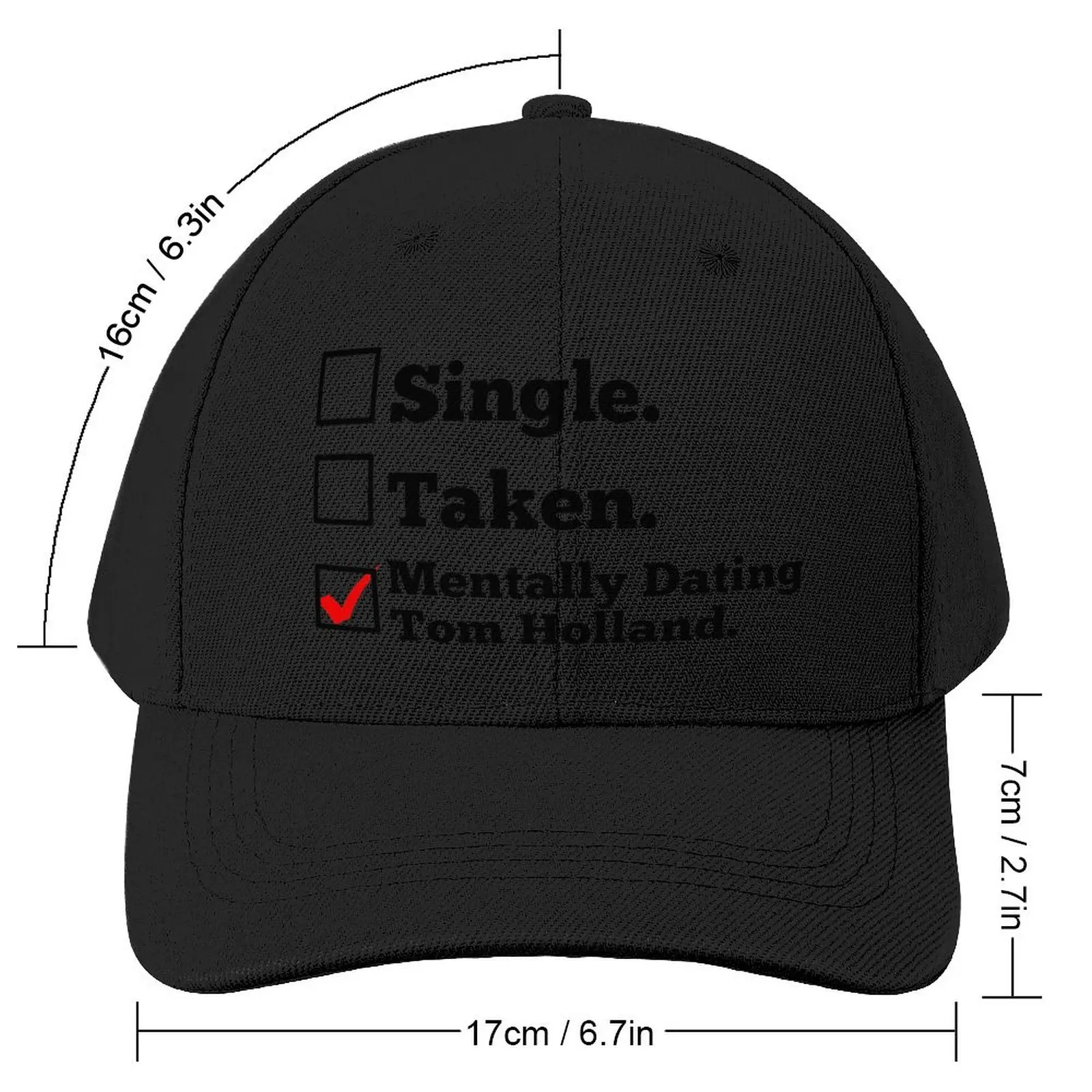 Mentally Dating Tom Holland Baseball Cap Checklist Outdoor Sport Adjustable Trucker Hat Trendy Print Women Snapback Cap