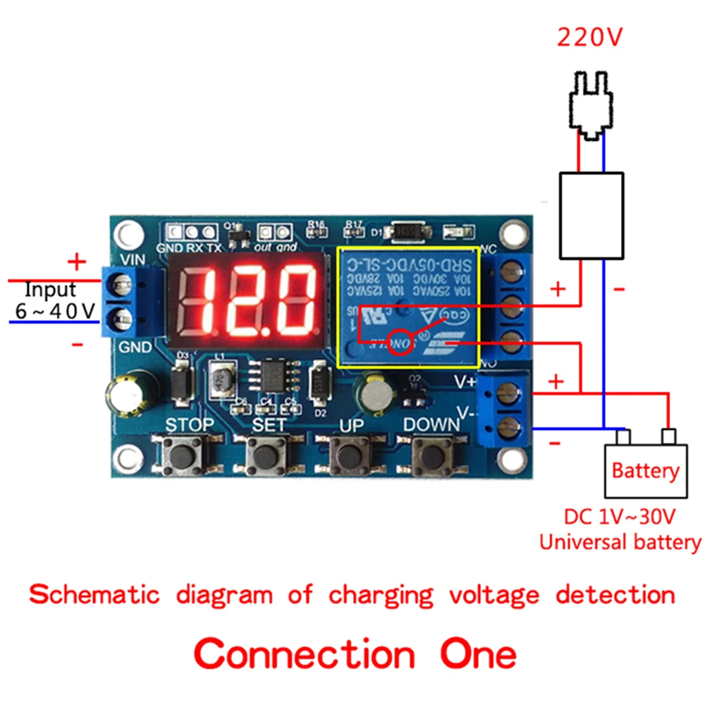 Battery Charge/Discharge Module Integrated Voltmeter Undervoltage/Overvoltage Protection Timing Charge/Discharge Communication