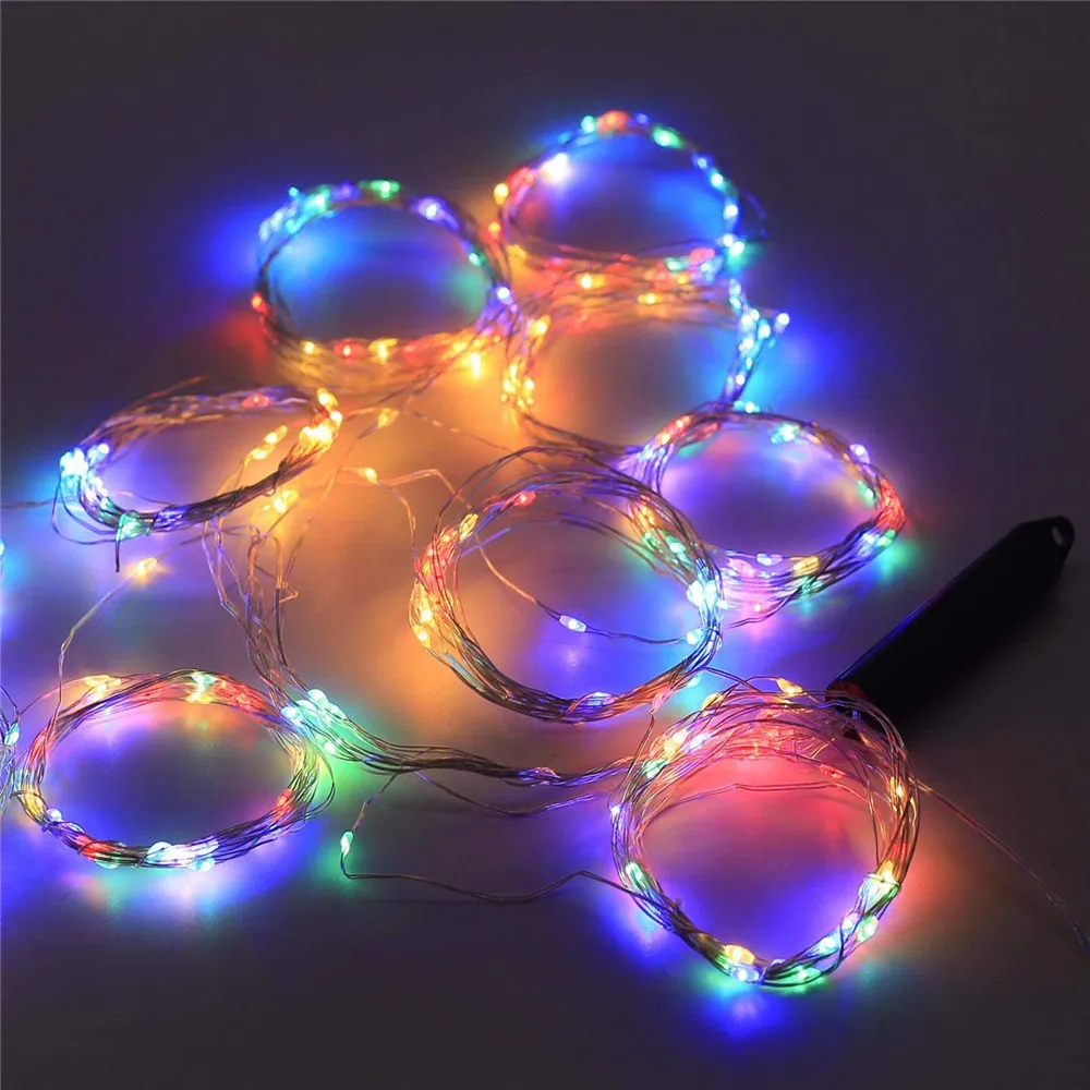 Solar/EU/US Plug LED Branch Lights 10 x2m 200 LED Vines Branch filo di rame String Lights albero di natale Garden Fence Party