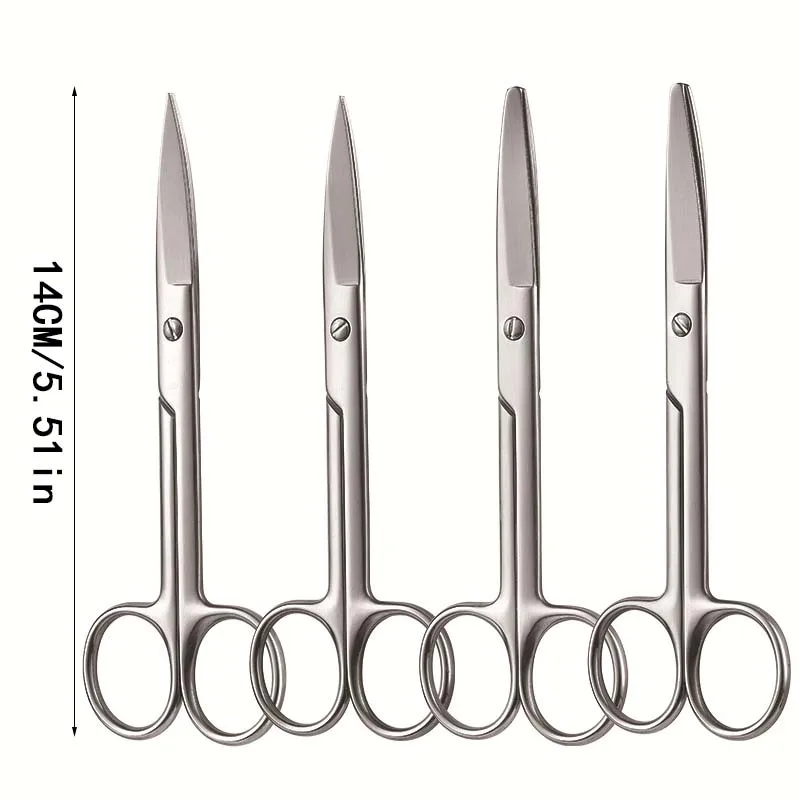 

14cm Stainless Steel Straight And Curved Hemostatic Forceps Dental Surgical Scissors Ophthalmic Scissors Medical
