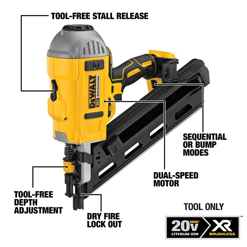 Dewalt DCN692B 20V MAX Brushless Cordless Lithium-Ion Framing Nailer Nail Gun Tool Only