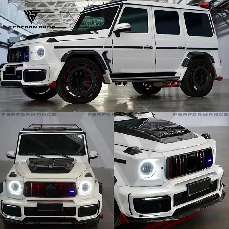 R B900 Style PP Material And Dry Carbon Fiber Car Body Kit With Bumper For Mercedes Benz G-Class W463 G63 AMG G500 2000-2018