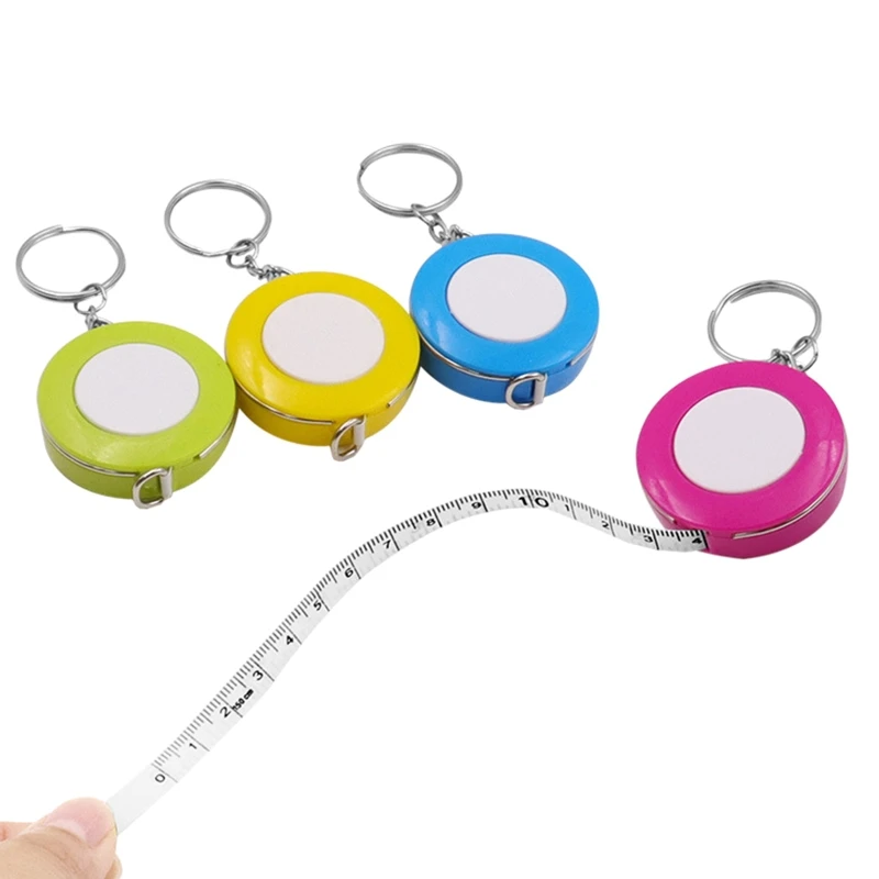 Portable Dual Sided Tape Measure 60-Inch 1.5 Meter Soft & Retractable Tape Measure with Keychain for Tailor Sewing Body Dropship
