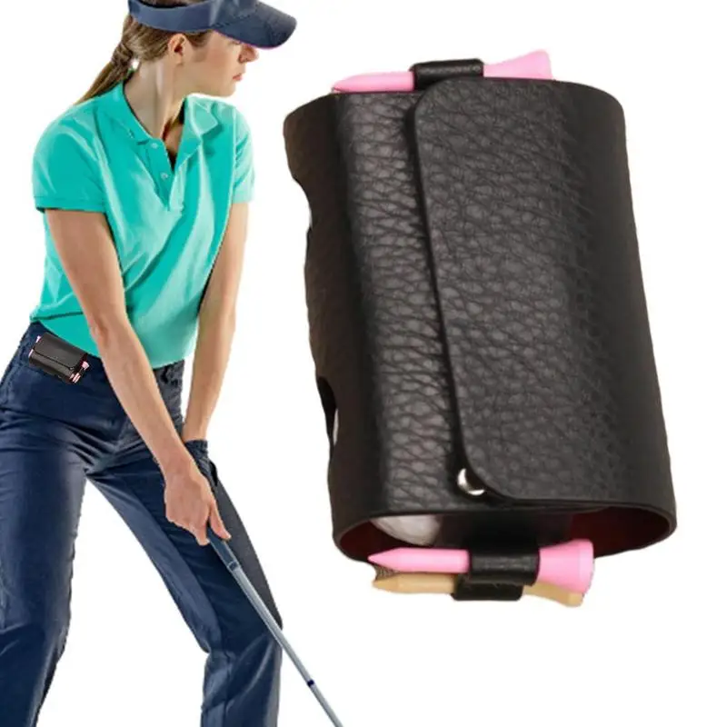 1pcs Golf Rangefinder Leather Bag Magnetic Closure Holder Case Range Carry Bag Distance Belt Waist Bag golf belt pouch for women