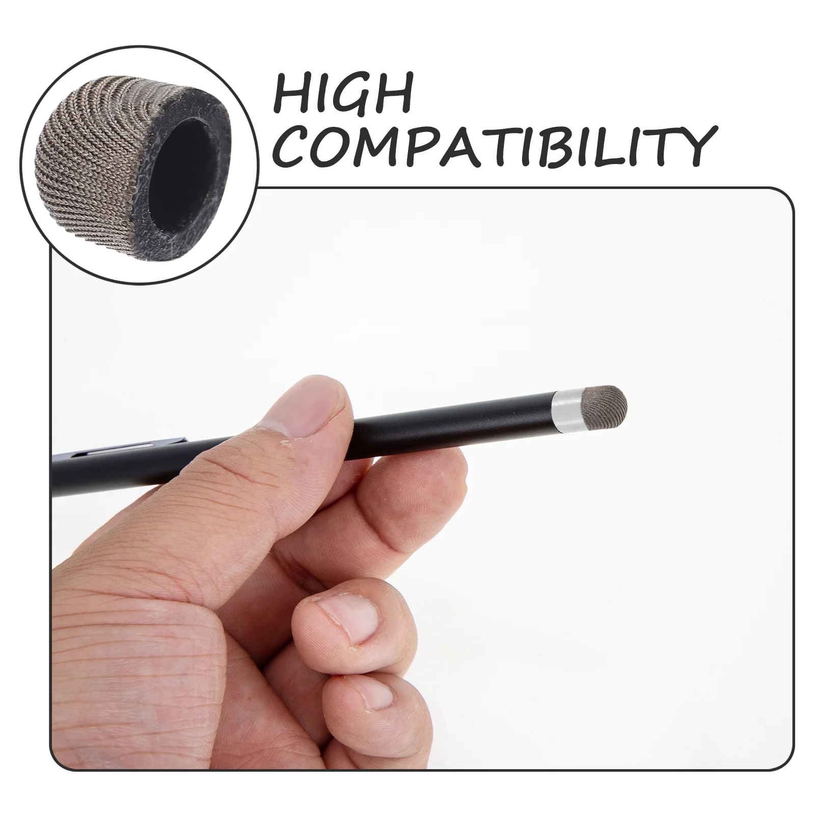 10 Pcs Touch Screen Mesh Capacitive Pen Tip Stylus Touchscreen Tips for Screens 070X063X036CM Conductive Cloth