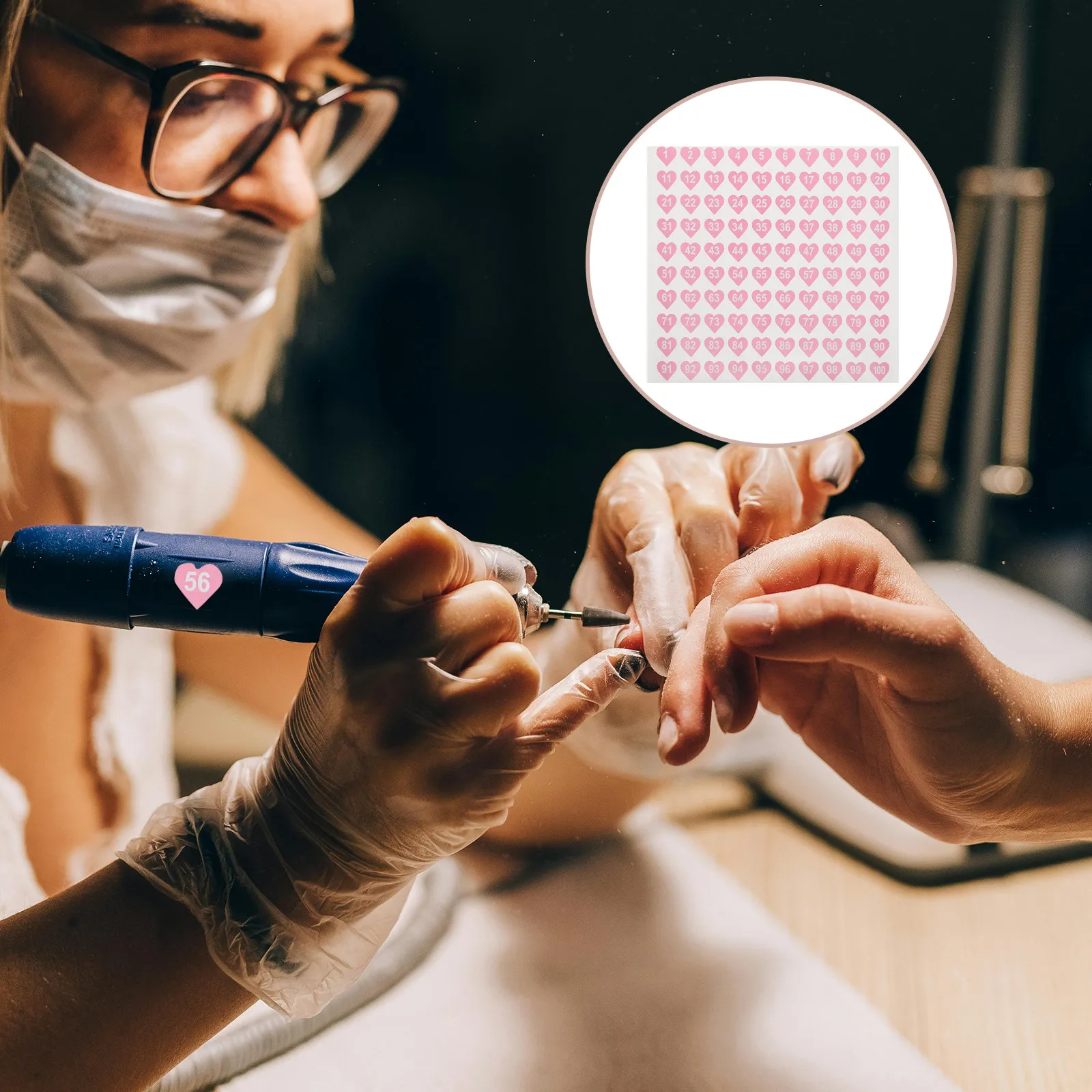 

50Pcs Small Number Stickers Nail Self Adhesive Color Coding Labels Peel Stick for Manicure Tool Nail Polish Organization