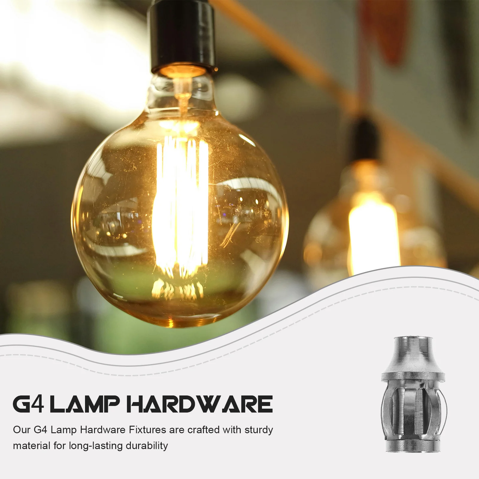 

10Pcs G4 Lamp Socket Fixtures M10 Threaded Metal Bulb Socket Holders Fastener Clips for Secure Light Fixture Fixing