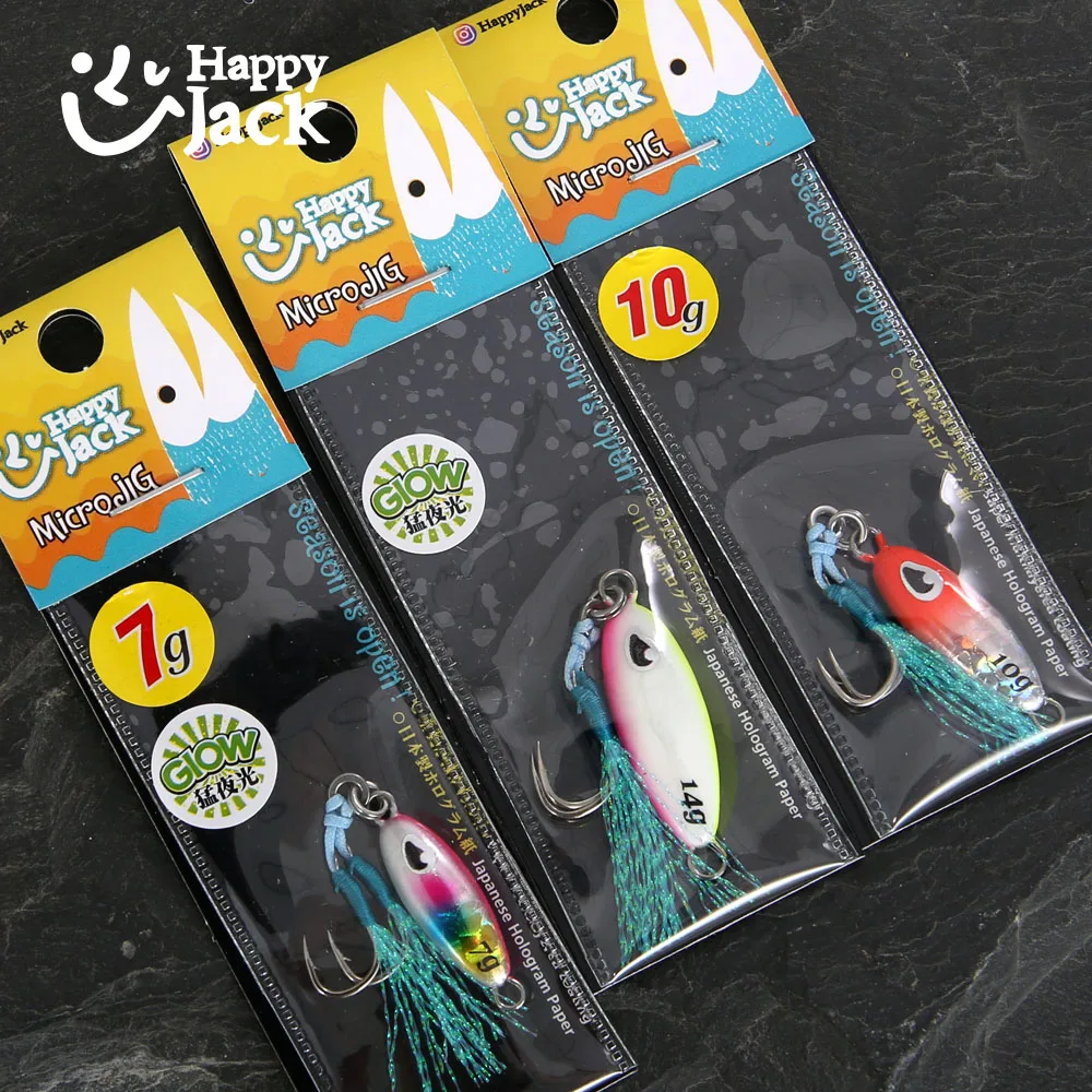 Happyjack Metal Jig Lure metal slow jigging lures 3 5 7 10 14G japan quality mini Bass Fishing Lure Artificial Bait Tackle