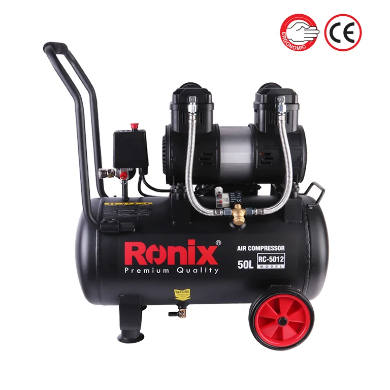 Ronix RC-5012 Model Oilless Large Head Mini Portable 220V 2.2Hp 50L Industrial Oil Free Silent Air Compressor