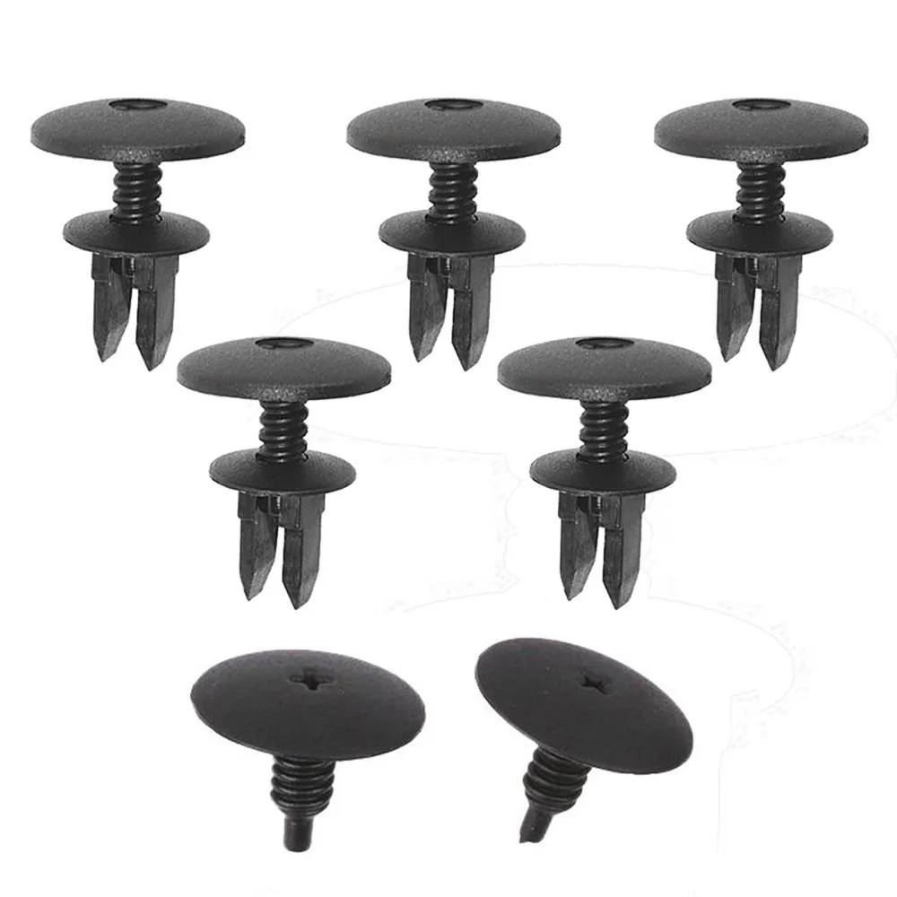 7 PCS Black Auto Clip Car Replace Repair Parts For VW Golf MK3 VR6 GTI Cowl Scuttle Trim Clip Water Rain Tray Deflector Panel