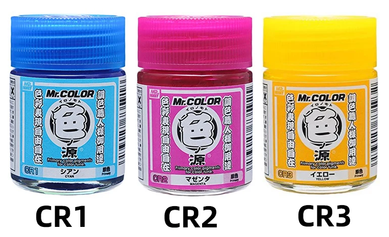 

MR.HOBBY paint Source of Color CR primary color series Model coloring Oiliness Spray coating CR1 CR2 CR3 18ML Can Mix Any Color