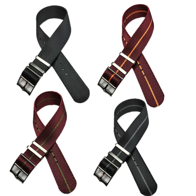 Wholesale header buckle Single layer nylon watch strap 20.22MM watch accessories Nylon watch strap