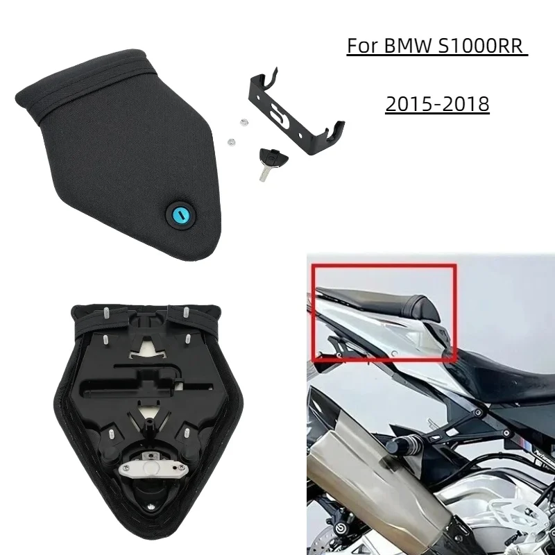 

Полный комплект пассажирского сиденья для мотоцикла BMW S1000RR 2015-2018: заднее сиденье для пассажира, подушка и комплект замков