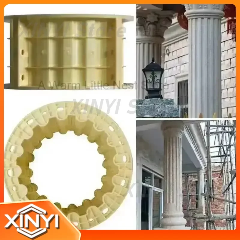 Column Cast-in-Place Thickened Roman Body Mold Cement Model Home Decorative Building Template for Villa Gate Column
