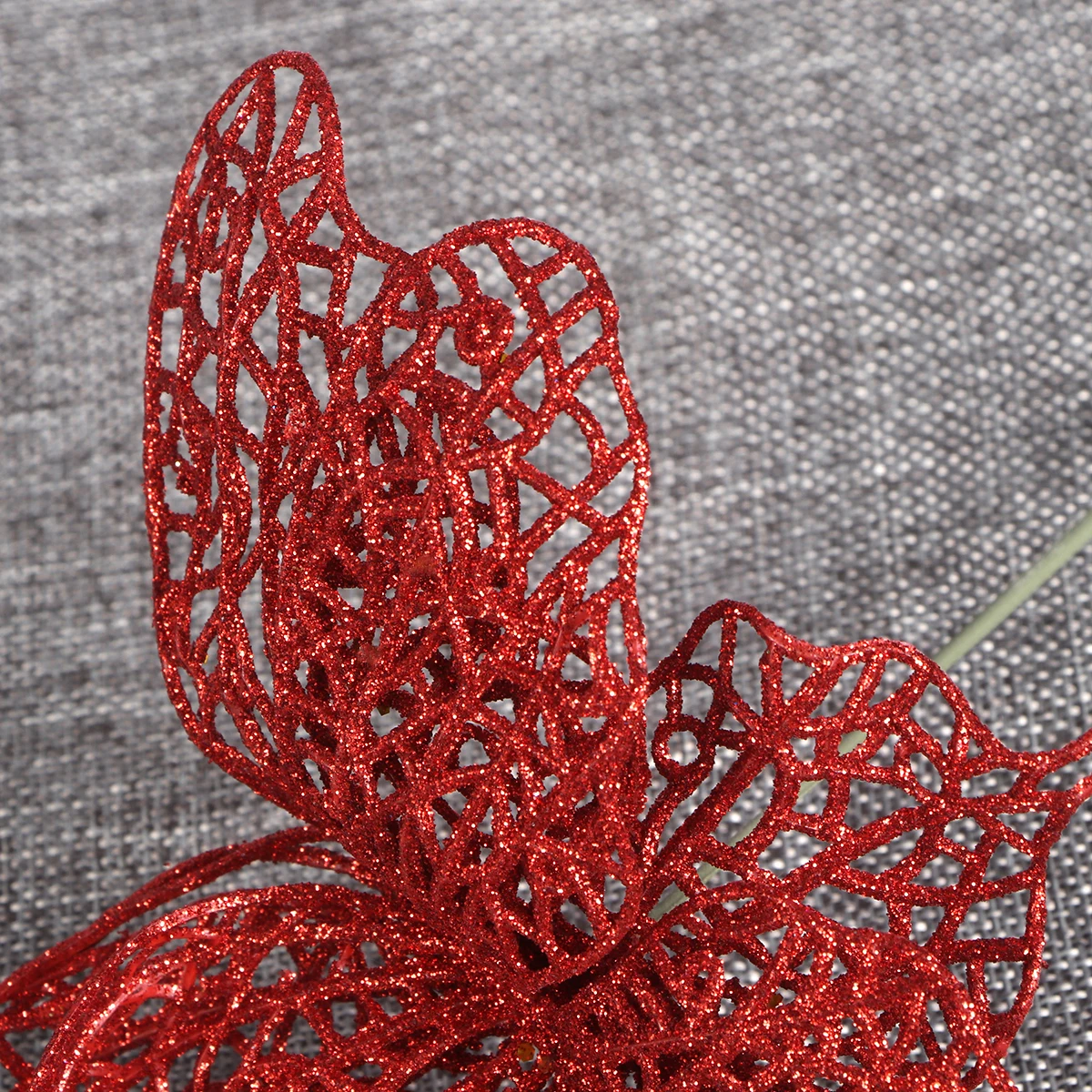 

6Pcs Christmas Butterfly Decorations Red 15cm for Tree Weddings Parties Festivals Home Gardens Floral Christmas Ornaments