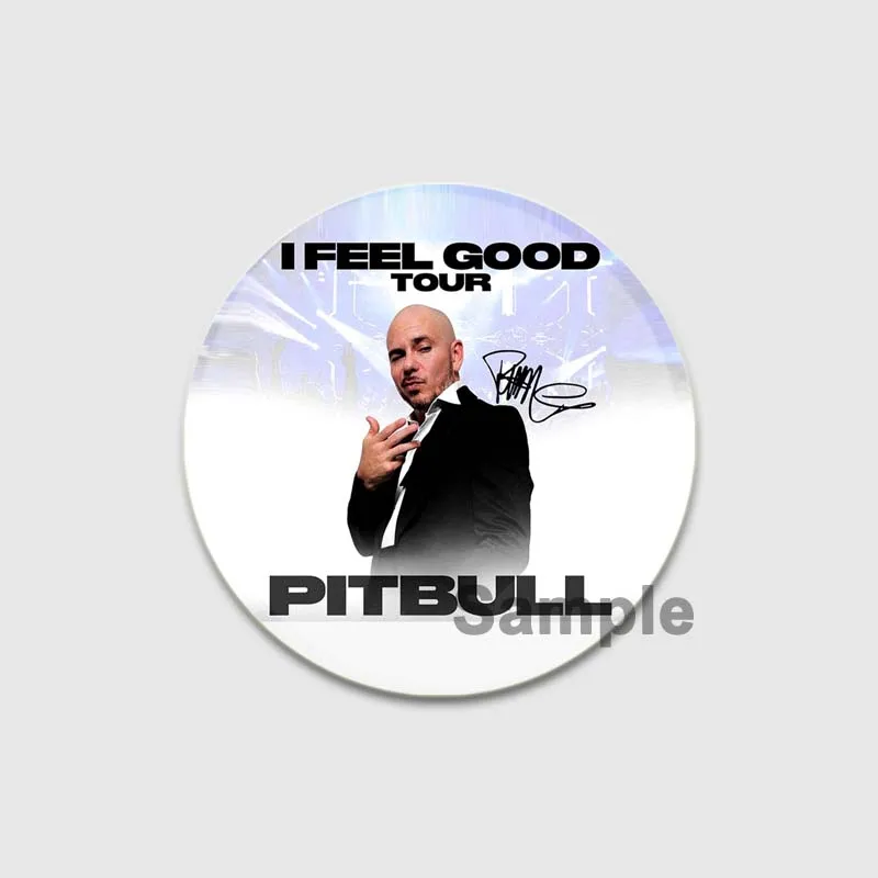 Mr Worldwide Pitbull Soft Button Pins Customizable Funny Singer Brooches for Clothes Bag Hat Accessories Jewelry Creative Badge