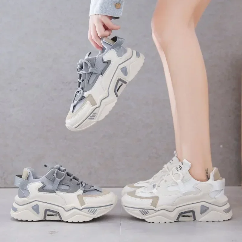 Frauen Turnschuhe Japanische Casual Neue Mode Casual Schuhe Atmungsaktive Lace Up Nette Dicken Sohlen Nicht-slip Sport Schuhe