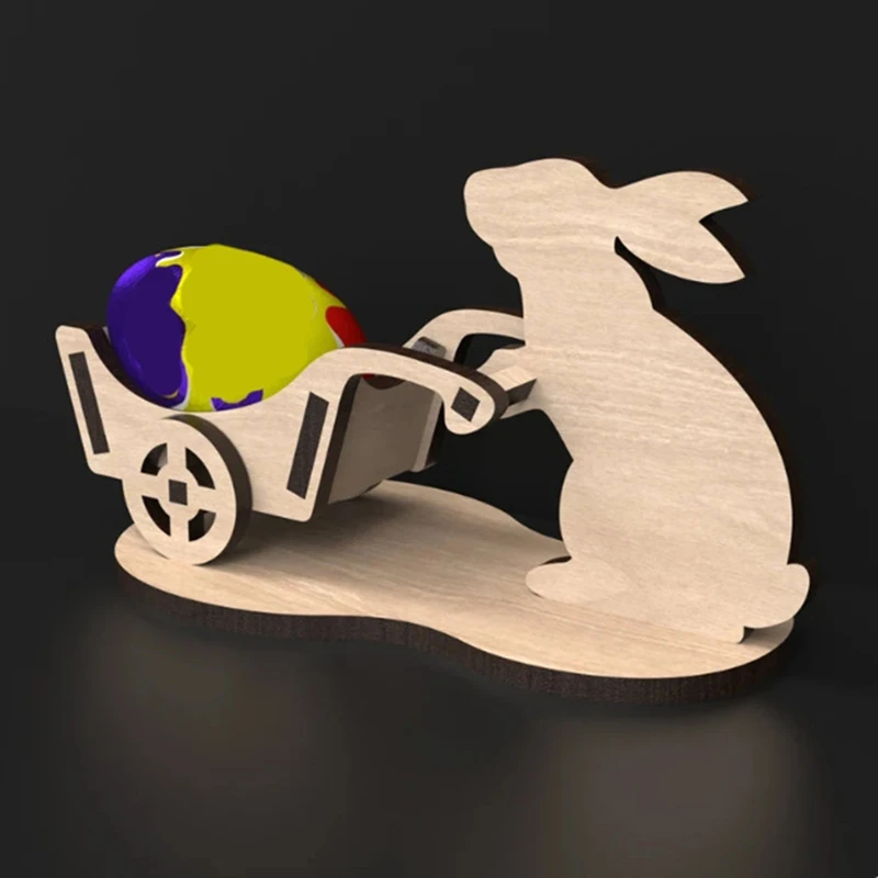 Easter Bunny Wheelbarrow Cutting Files Craft Kit - DIY Easter Gifts & Decorations Easter Household Ornaments