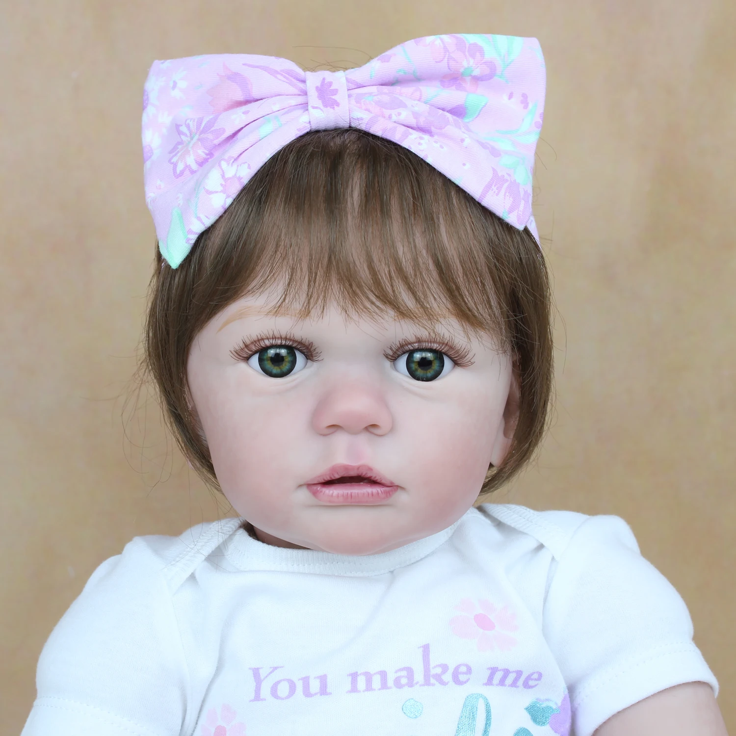 60 CM 3D-Paint Skin Soft Silicone Reborn Toddler Baby Doll For Girl Cloth Body Realistic Like Real Princess Alive Dress Up Bebe