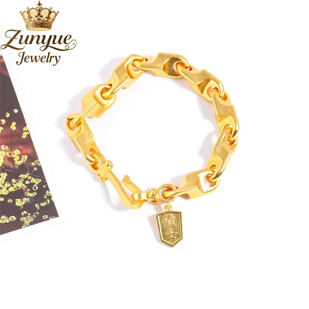 

Sand Gold Knight Hiphop Bracelet Luxury Quality Jewelry Fashion Jewelry Best Selling Handicraft Exquisite Elegant Charms Popular