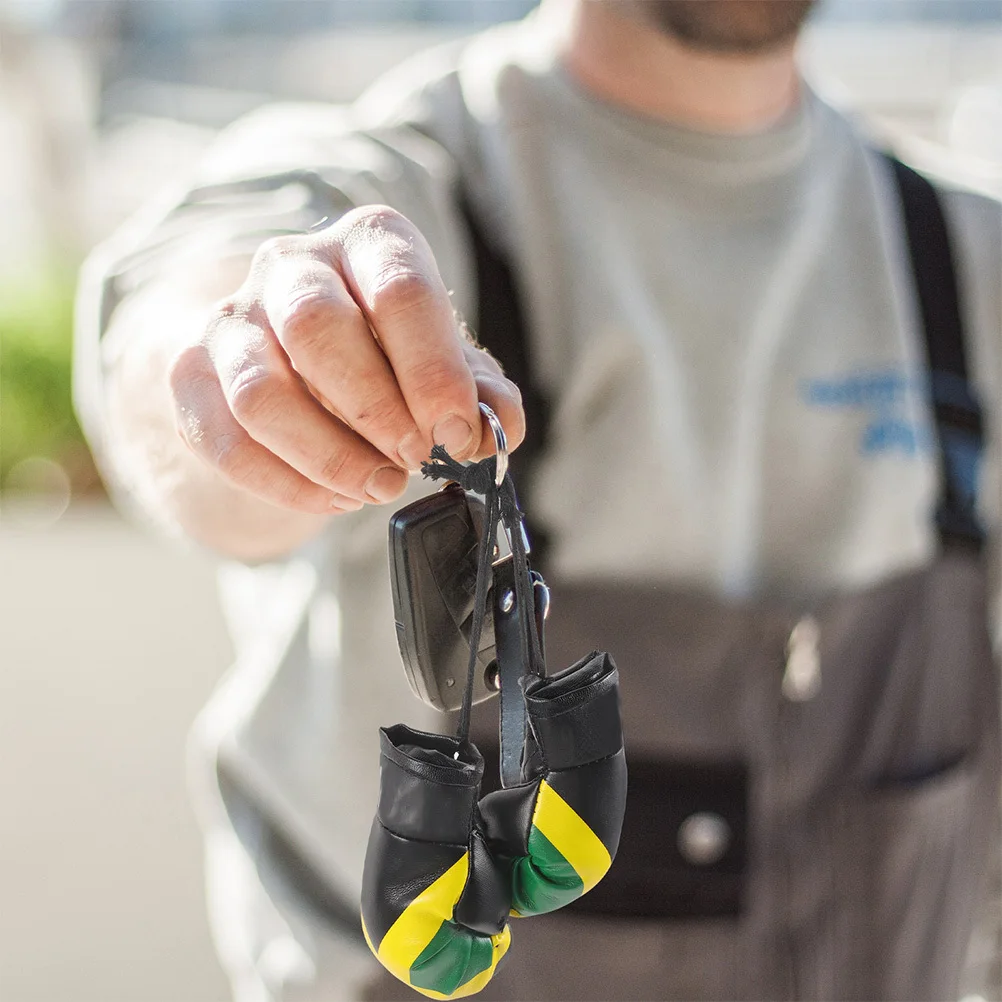 

1pcs 1 Pair Mini Boxing Gloves Pendant Hanging Decoration Keychain Car Accessory For Keys Bags Indoor Ornament Decorative Small