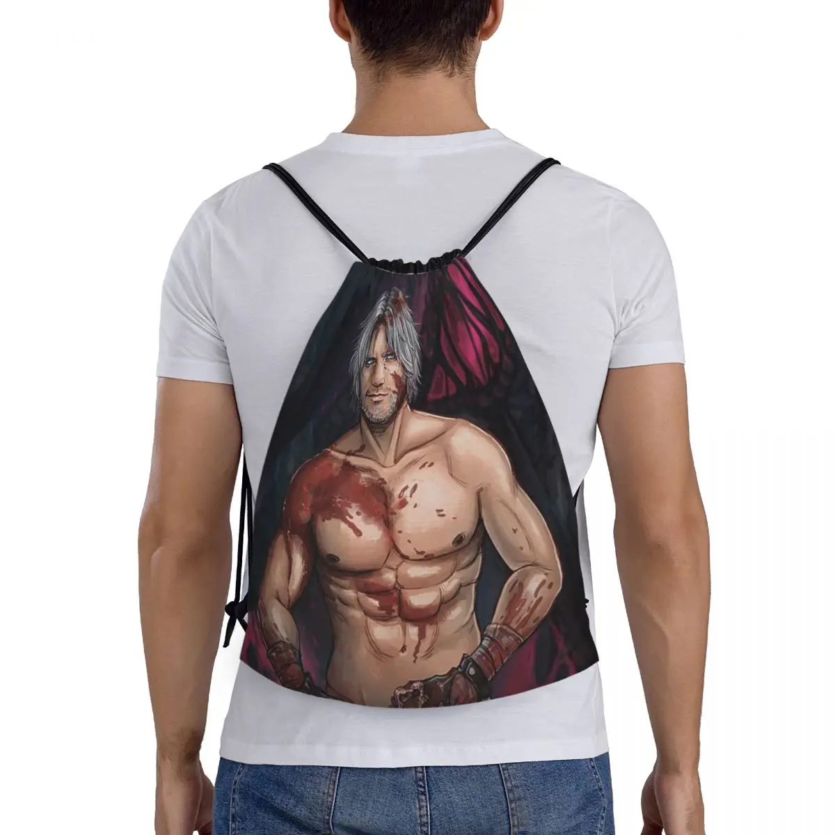 

Классические рюкзаки Dante Devil May Cry, портативные спортивные сумки на шнурке с карманами, сумки для книг, сумки для путешествий и студентов
