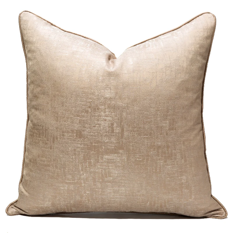 Elegant Jacquard Pillow Cover 1pc, 18 20 22 24 Inch Square Cushion Cover for Sofa Bed, Modern Home Decor Throw Pillowcase