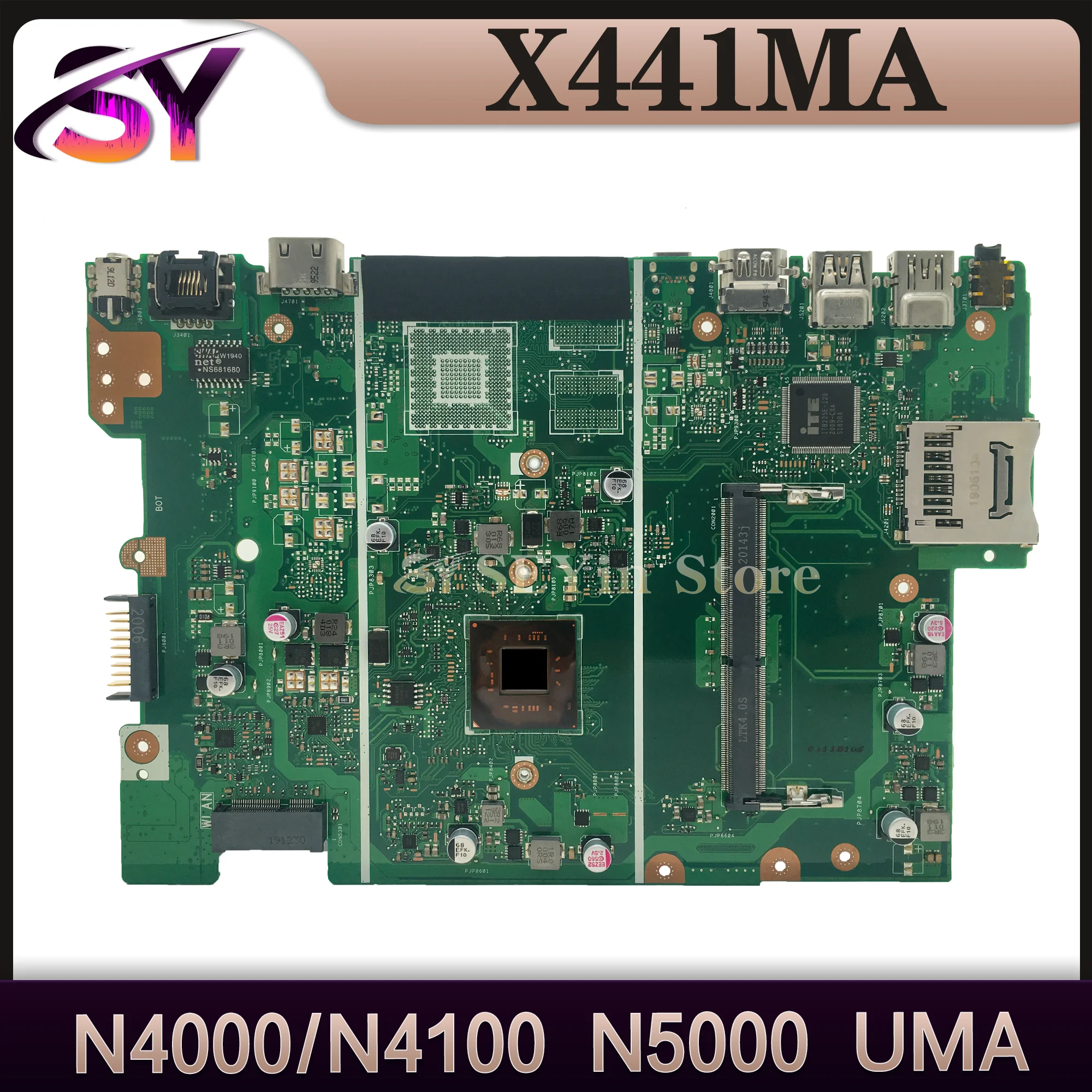 Mainboard For ASUS X441MB X441MA X441M A441M F441M R441M Laptop Motherboard N4000/N4100 N5000 V2G/UMA