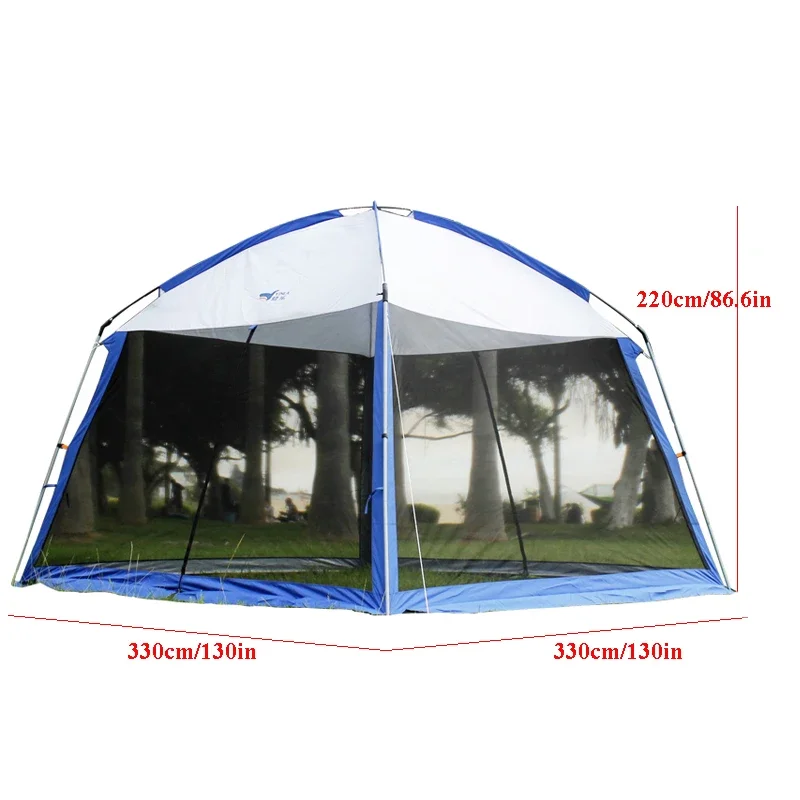 Outdoor 5-8persons Silver Coated Oxford Pergola Sunscreen Sunshade Mosquito-proof Rain-proof Thick Awning Fishing Mesh Tent 텐트